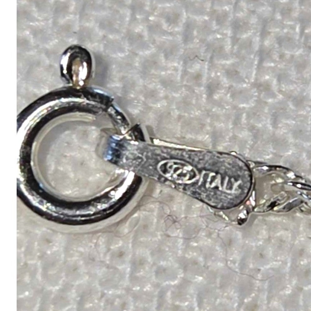 IBB Beaded Singapore Chain 20" Necklace Womens Silver Excellent 925 Italy - Picture 3 of 6